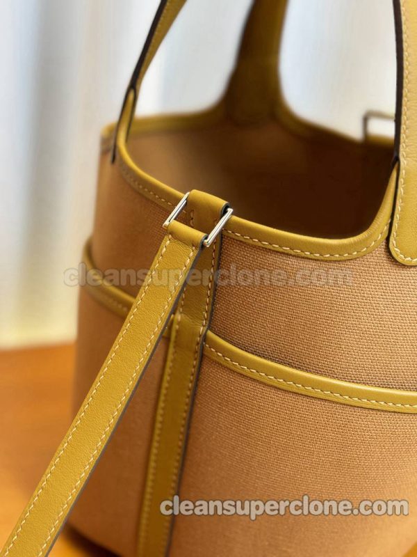 cowhide bag 1:1 Copy description and price yellow Hermes Handbag women 3