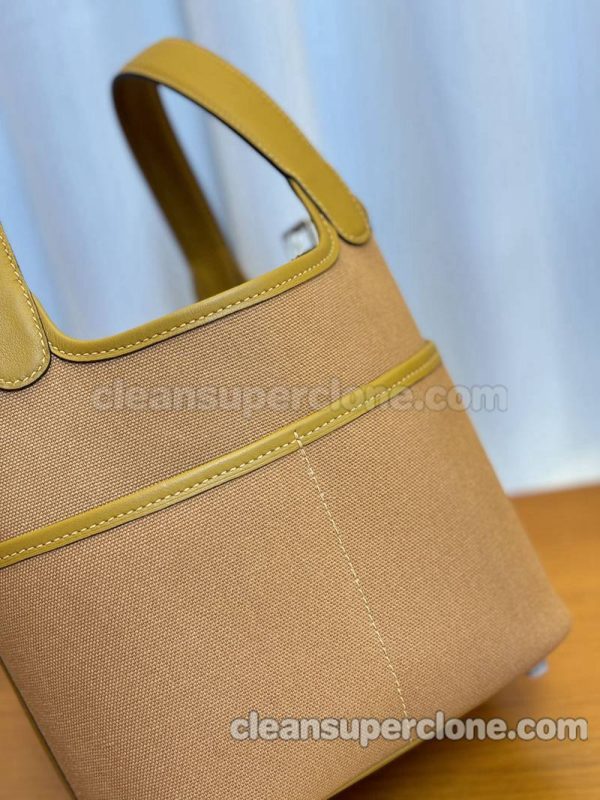 cowhide bag 1:1 Copy description and price yellow Hermes Handbag women 10