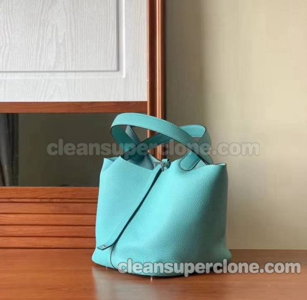 Handbag bag replica details and pricing Macaron blue Hermes cowhide women 2