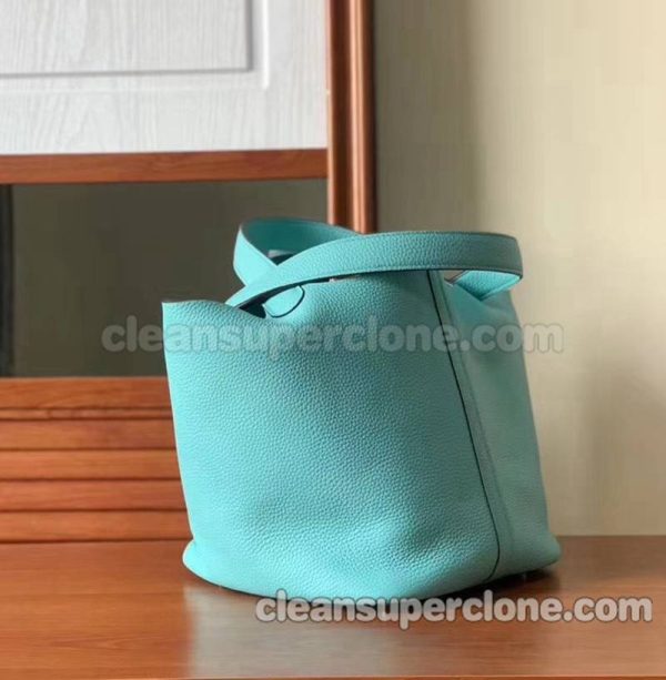 Handbag bag replica details and pricing Macaron blue Hermes cowhide women 4