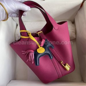 Hermes bag Super Clone picture and price rose purple Handbag cowhide women