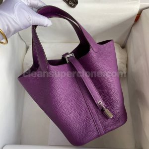 Handbag bag replica details and pricing Anemone purple Hermes cowhide women