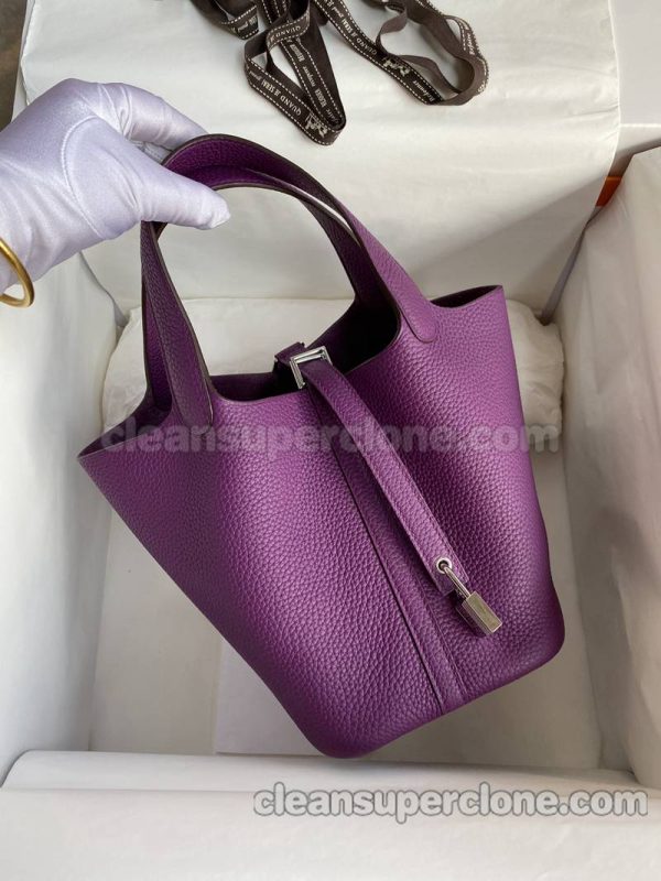 Handbag bag replica details and pricing Anemone purple Hermes cowhide women