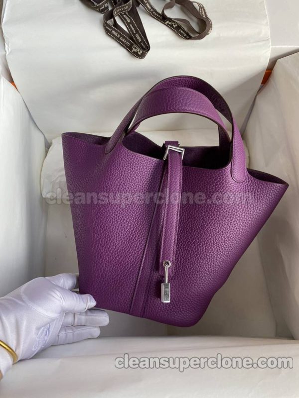 Handbag bag replica details and pricing Anemone purple Hermes cowhide women 2