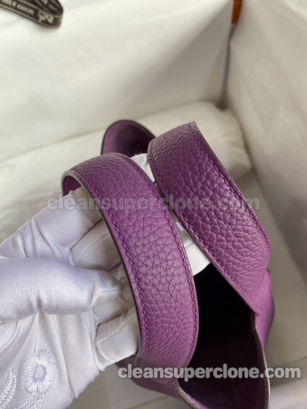 Handbag bag replica details and pricing Anemone purple Hermes cowhide women 4