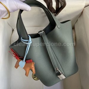 Handbag bag replica details and pricing almond green Hermes cowhide women