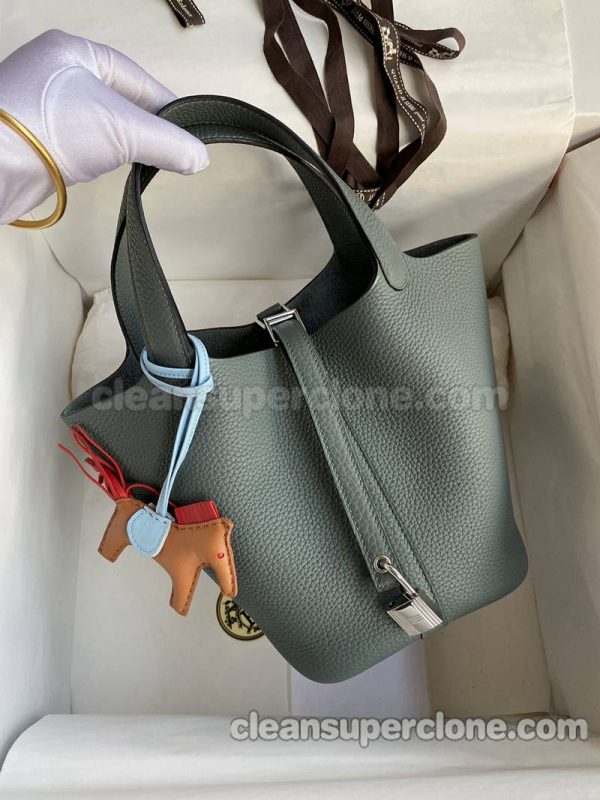 Handbag bag replica details and pricing almond green Hermes cowhide women