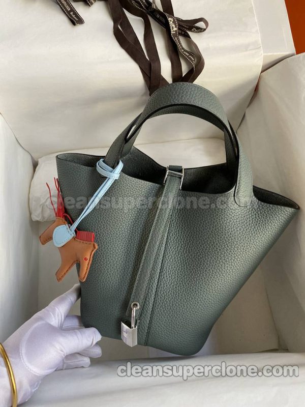 Handbag bag replica details and pricing almond green Hermes cowhide women 2