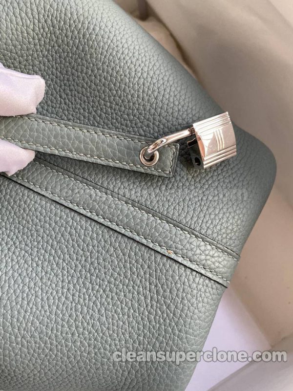 Handbag bag replica details and pricing almond green Hermes cowhide women 3