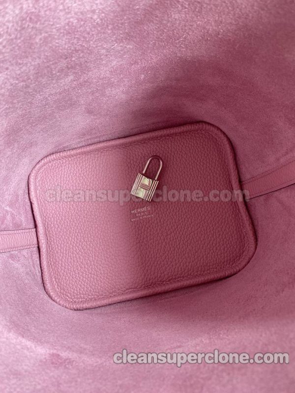 Hermes bag Super Clone picture and price mallow purple Handbag cowhide women 6