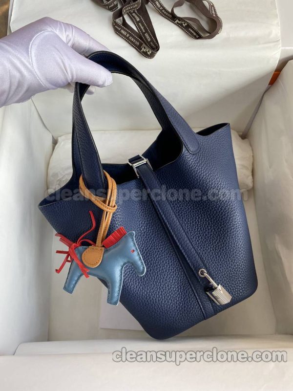 Handbag bag replica details and pricing sapphire Hermes cowhide women