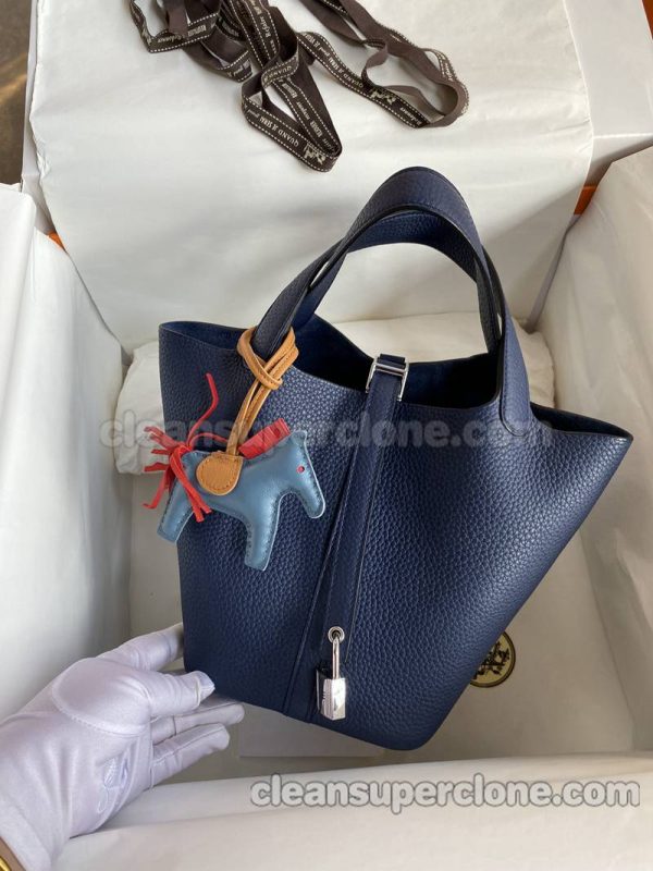 Handbag bag replica details and pricing sapphire Hermes cowhide women 2