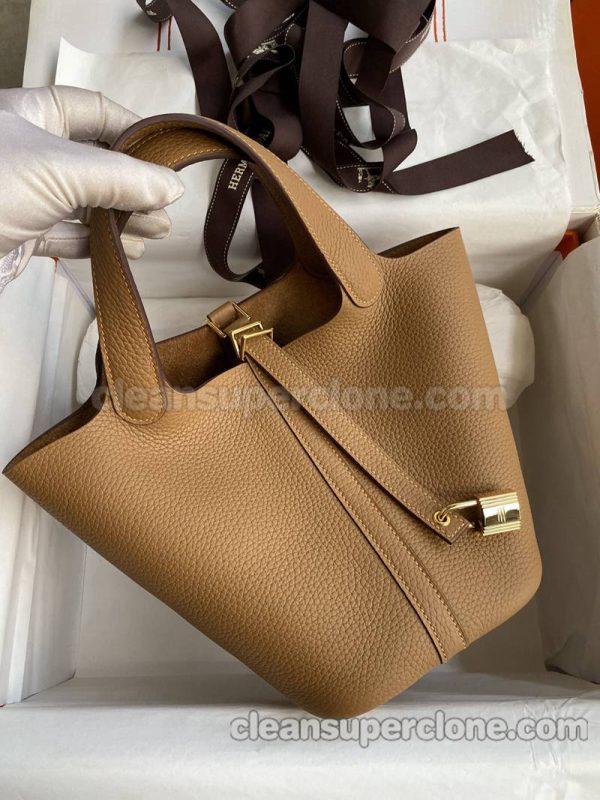 Hermes bag Super Clone picture and price Biscuit color Handbag cowhide women