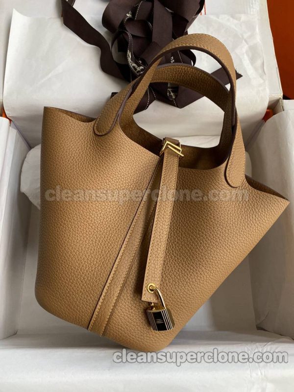 Hermes bag Super Clone picture and price Biscuit color Handbag cowhide women 2