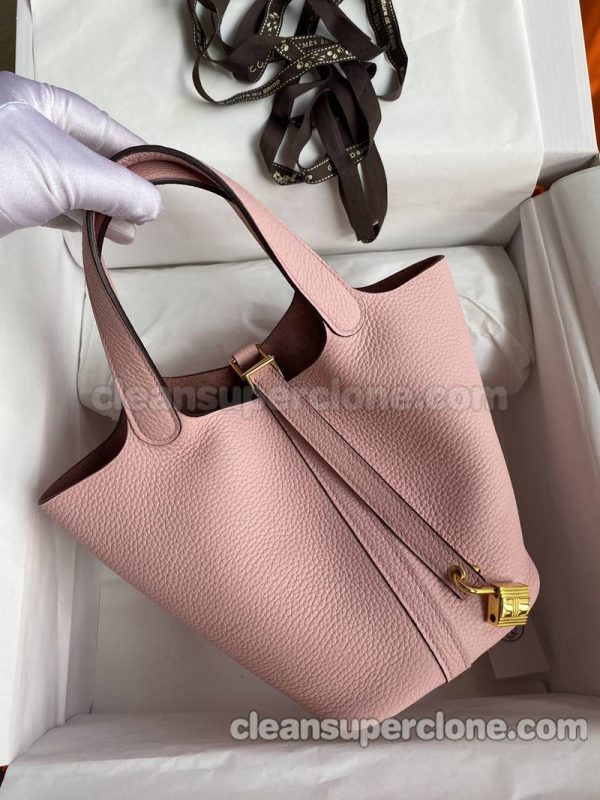 Hermes bag Super Clone picture and price pink Handbag cowhide women