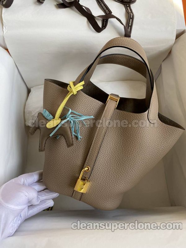 Handbag bag replica details and pricing turtle gray Hermes cowhide women 2