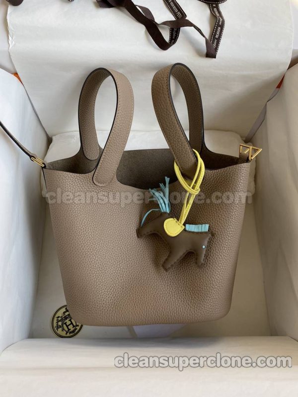 Handbag bag replica details and pricing turtle gray Hermes cowhide women 7