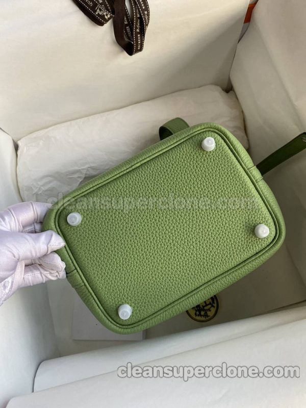 cowhide bag 1:1 Copy description and price avocado green Hermes Handbag women 6