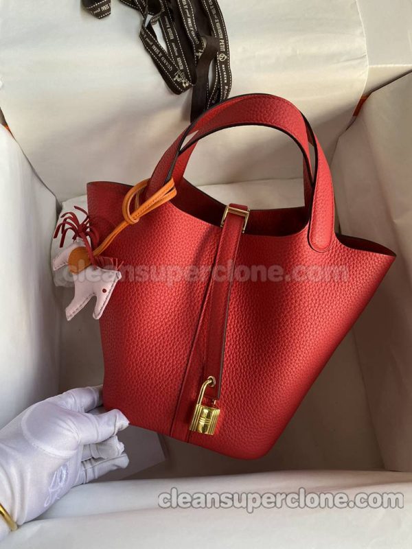 Handbag bag replica details and pricing red Hermes cowhide women 2