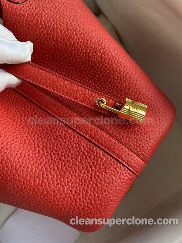 Handbag bag replica details and pricing red Hermes cowhide women 3