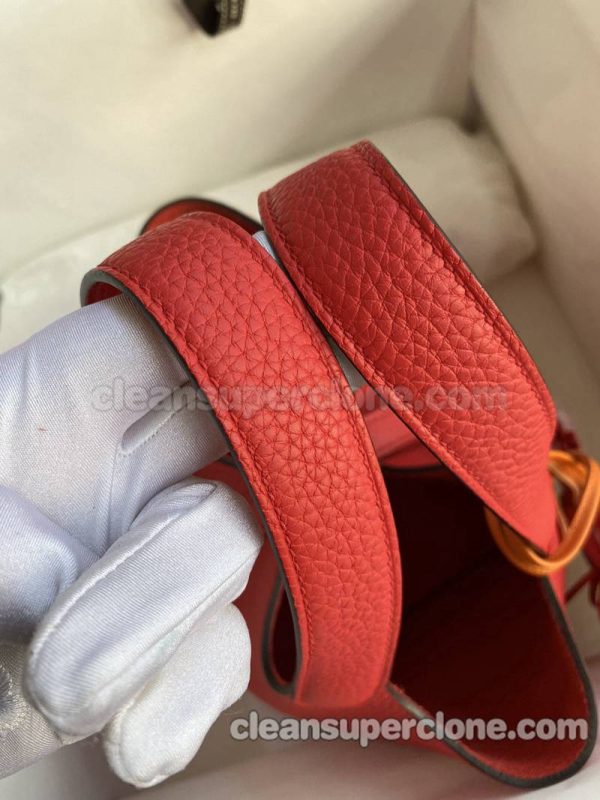 Handbag bag replica details and pricing red Hermes cowhide women 4