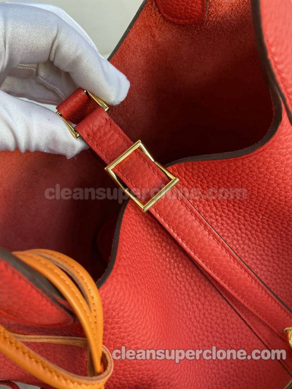 Handbag bag replica details and pricing red Hermes cowhide women 5