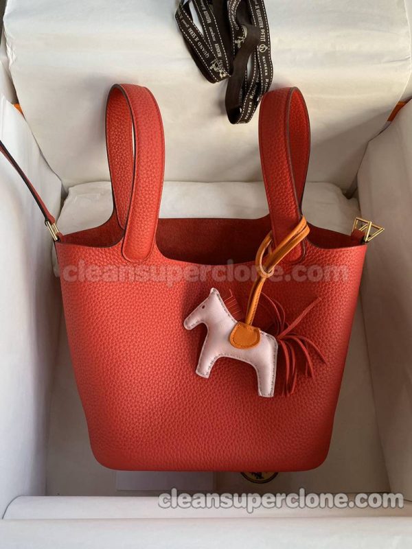 Handbag bag replica details and pricing red Hermes cowhide women 7