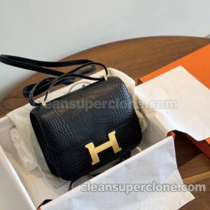 alligator bag 1:1 Copy description and price black Hermes Crossbody Shoulder women