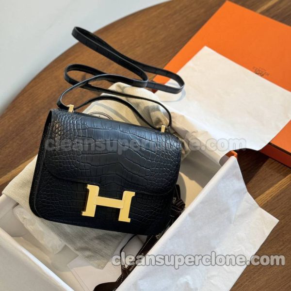 alligator bag 1:1 Copy description and price black Hermes Crossbody Shoulder women 2