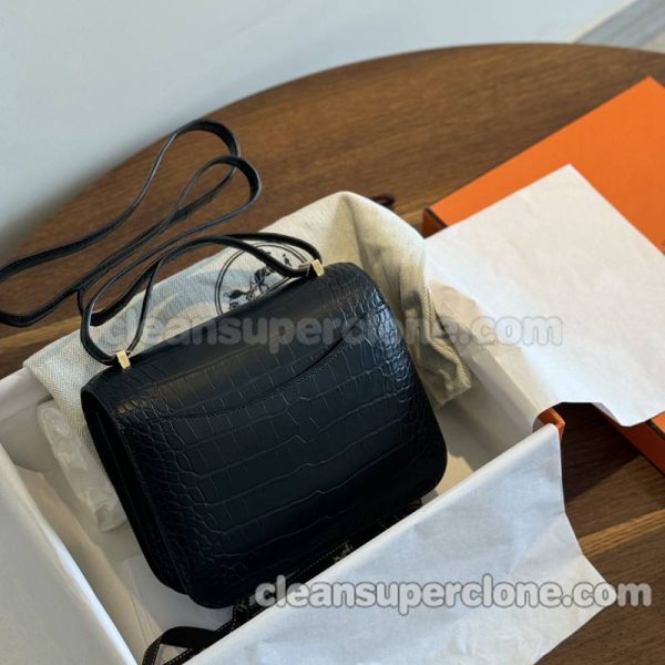 alligator bag 1:1 Copy description and price black Hermes Crossbody Shoulder women 3