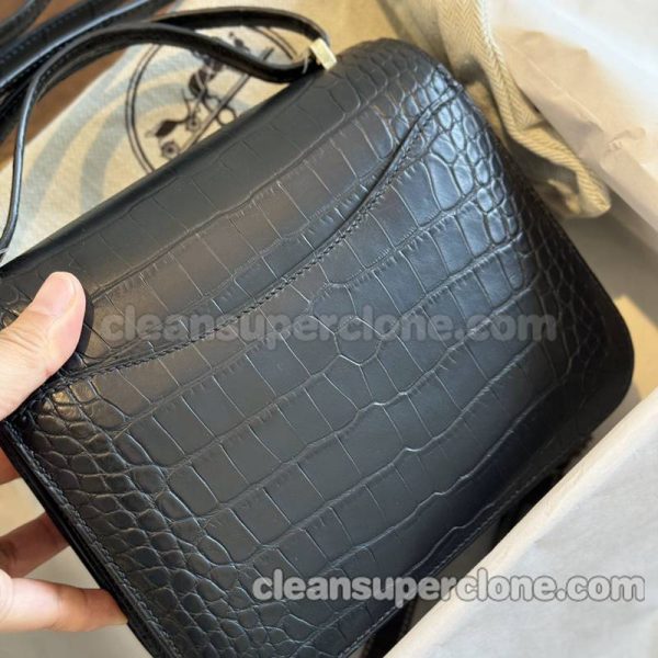 alligator bag 1:1 Copy description and price black Hermes Crossbody Shoulder women 5