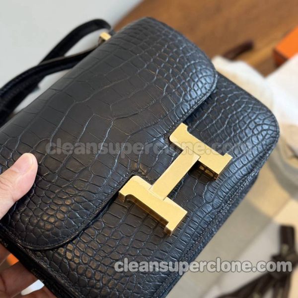 alligator bag 1:1 Copy description and price black Hermes Crossbody Shoulder women 6