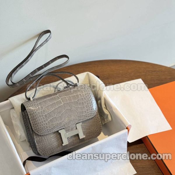 Crossbody bag replica details and pricing crystal grey Hermes Shoulder alligator women