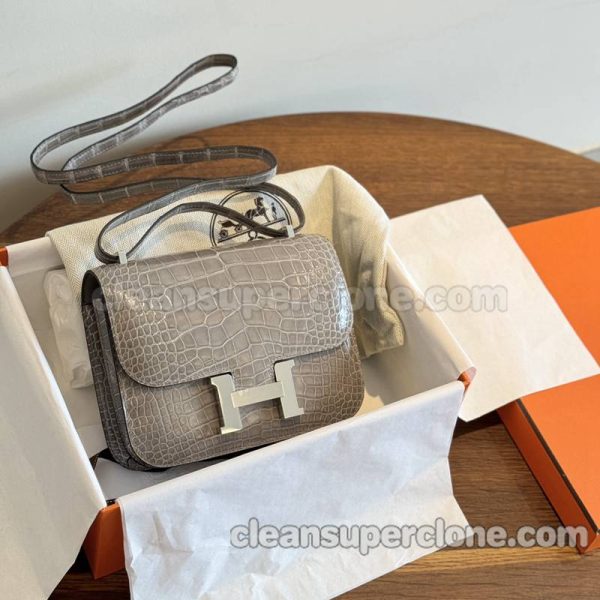 Crossbody bag replica details and pricing crystal grey Hermes Shoulder alligator women 3