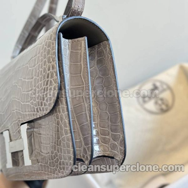 Crossbody bag replica details and pricing crystal grey Hermes Shoulder alligator women 7