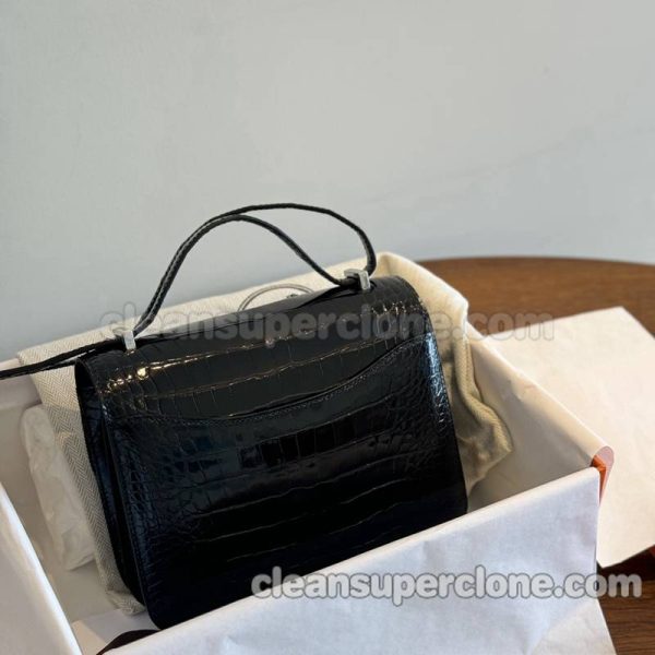 alligator bag 1:1 Copy description and price black Hermes Crossbody Shoulder women 4