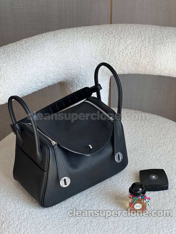 cowhide bag 1:1 Copy description and price black Hermes Shoulder Crossbody women 2