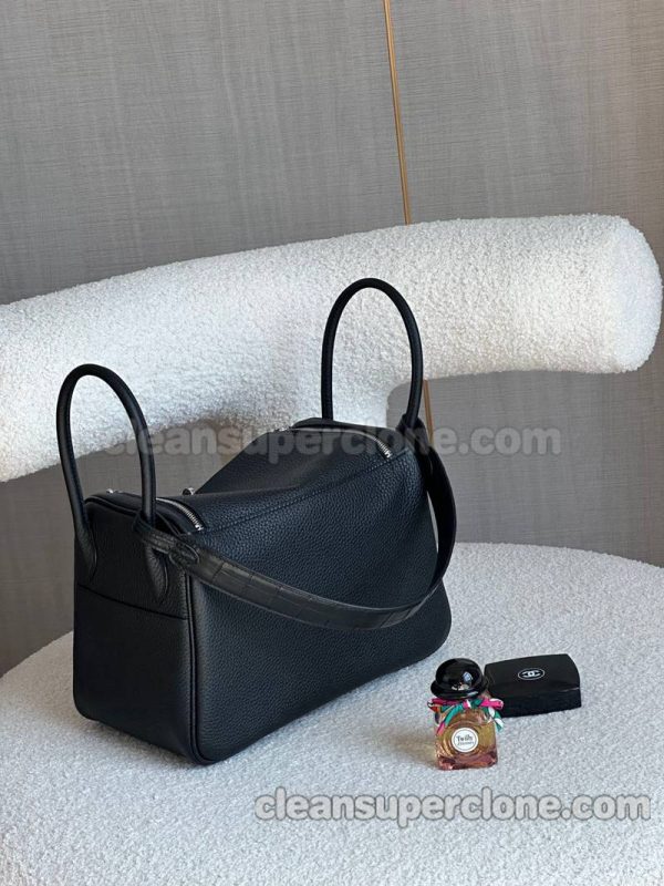 cowhide bag 1:1 Copy description and price black Hermes Shoulder Crossbody women 4