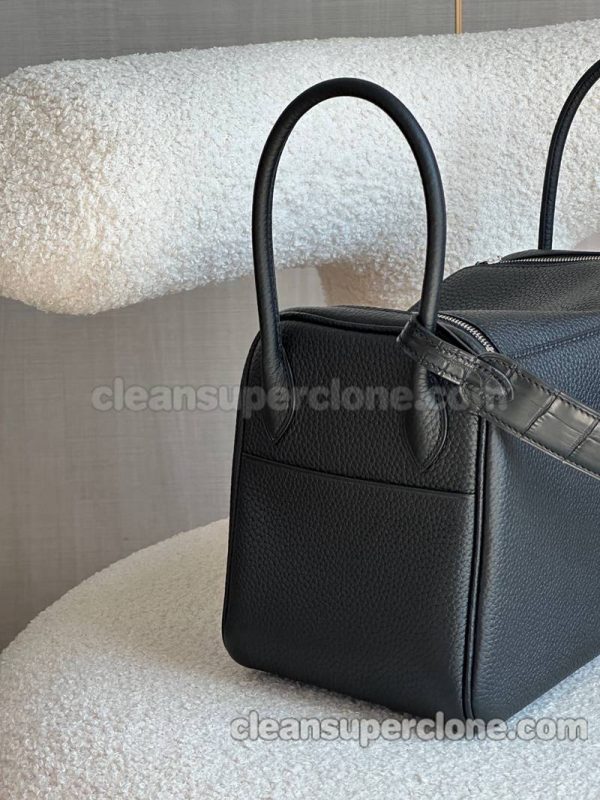 cowhide bag 1:1 Copy description and price black Hermes Shoulder Crossbody women 5