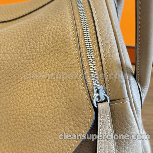 Shoulder bag replica details and pricing milk tea color Hermes Crossbody cowhide women 4