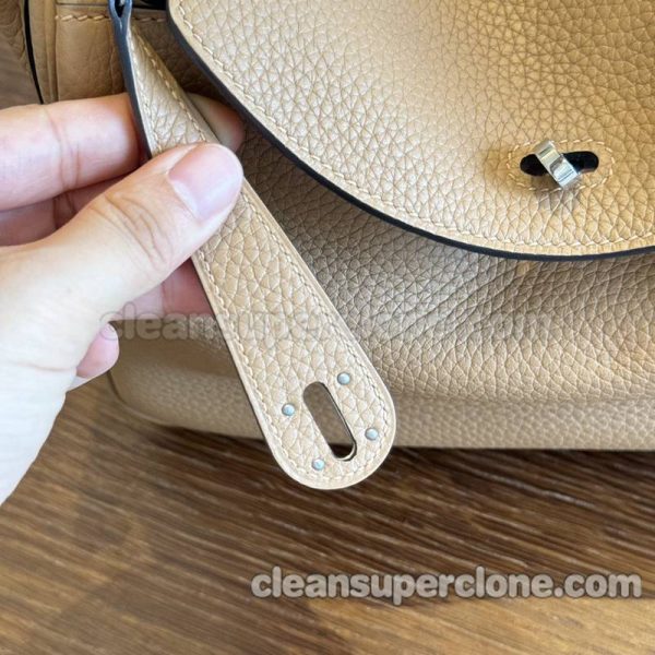 Shoulder bag replica details and pricing milk tea color Hermes Crossbody cowhide women 5