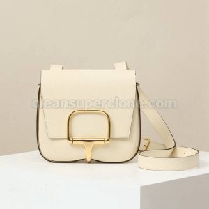 Hermes bag Super Clone picture and price Crystal cream Crossbody Shoulder cowhide women