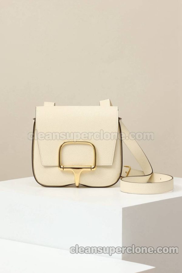 Hermes bag Super Clone picture and price Crystal cream Crossbody Shoulder cowhide women