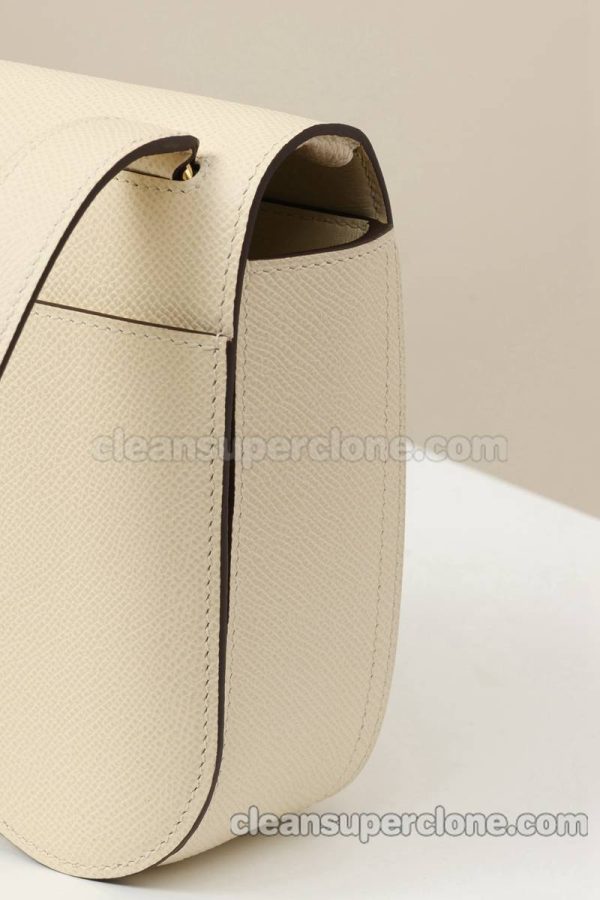 Hermes bag Super Clone picture and price Crystal cream Crossbody Shoulder cowhide women 4