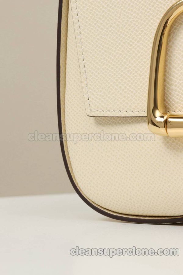 Hermes bag Super Clone picture and price Crystal cream Crossbody Shoulder cowhide women 5