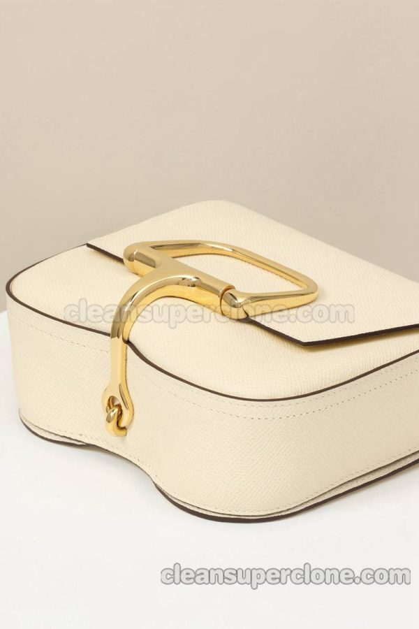 Hermes bag Super Clone picture and price Crystal cream Crossbody Shoulder cowhide women 6