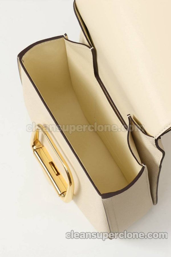 Hermes bag Super Clone picture and price Crystal cream Crossbody Shoulder cowhide women 7