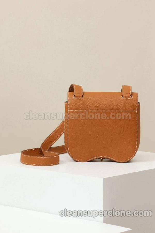 cowhide bag 1:1 Copy description and price gold brown Hermes Crossbody Shoulder women 3