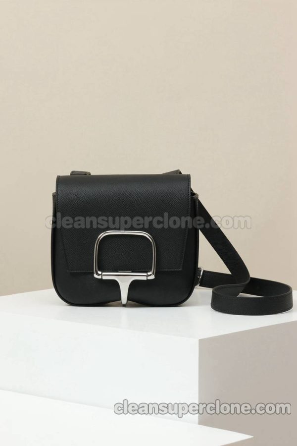 Hermes bag Super Clone picture and price black Crossbody Shoulder cowhide women