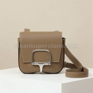 Crossbody bag replica details and pricing Elephant grey Hermes Shoulder cowhide women